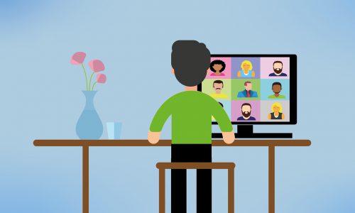 video conference, home office, webinar